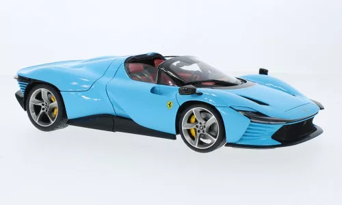 Burago - Bburago, Ferrari Daytona SP3, hellblau/schwarz, 1:18