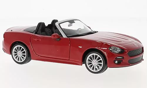 Burago - Bburago, Fiat 124 Spider, rot, 2017, 1:24