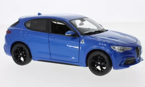 Burago - Bburago, Alfa Romeo Stelvio, blau, 1:24