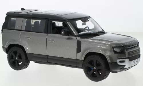Burago - Land Rover Defender 110, grau, 2022, 1:24