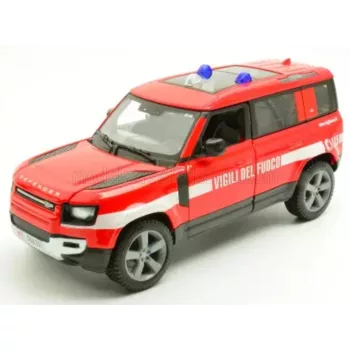   Burago - LAND ROVER NEW DEFENDER 110 VIGILI DEL FUOCO 2020 RED WHITE