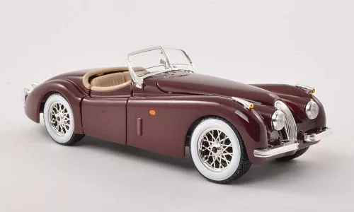 Burago - Jaguar XK 120 Roadster, dunkelrot, 1948, 1:24