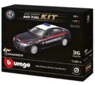 Burago - LAND ROVER DEFENDER 110 STATION WAGON POLIZIA 1995 LIGHT BLUE WHITE