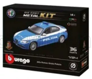 Burago - ALFA ROMEO GIULIA POLIZIA 2016 LIGHT BLUE WHITE