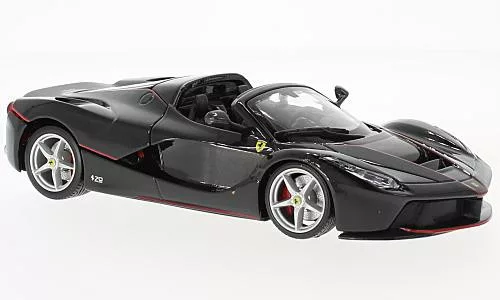 Burago - Bburago, Ferrari LaFerrari Aperta, schwarz, 1:24