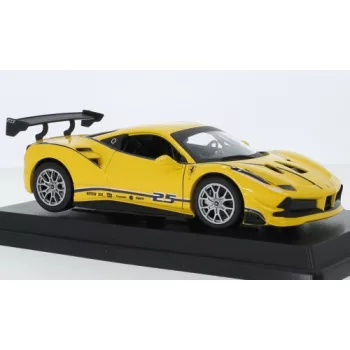 Burago - Ferrari 488 Challenge, gelb, #25, 1:24