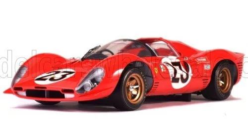 Burago - FERRARI 330 P3 4.0L V12 SPIDER TEAM FERRARI SPA SEFAC N 23 WINNER 24h DAYTONA 1967 LORENZO BANDINI - CHRIS AMON RED