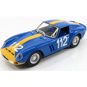   Burago - FERRARI 250 GTO ch.3445 LHD N 112 2nd TARGA FLORIO 1964 U.NORINDER - P.TROBERG BLUETTE YELLOW