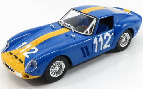 Burago - FERRARI 250 GTO ch.3445 LHD N 112 2nd TARGA FLORIO 1964 U.NORINDER - P.TROBERG BLUETTE YELLOW