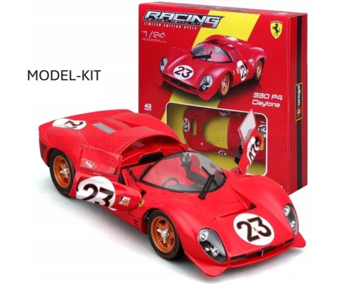 Burago - FERRARI 330 P3 4.0L V12 SPIDER TEAM FERRARI SPA SEFAC N 23 WINNER 24h DAYTONA 1967 LORENZO BANDINI - CHRIS AMON RED
