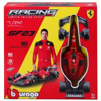   Burago - FERRARI F1  SF-23 TEAM SCUDERIA FERRARI N 55 SEASON 2023 CARLOS SAINZ RED BLACK