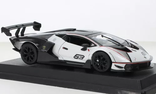 Burago - Lamborghini Essenza SCV12, weiss, Squadra Corse, #63, 1:24