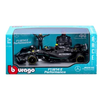   Burago - MERCEDES GP F1 W14 TEAM MERCEDES-AMG PETRONAS FORMULA ONE N 44 SEASON 2023 LEWIS HAMILTON MATT BLACK