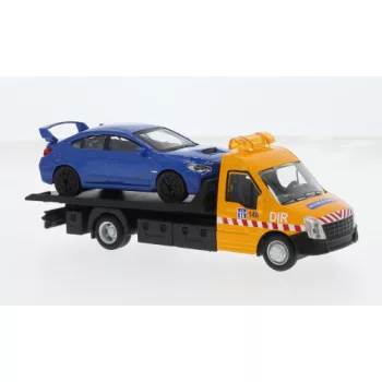 Burago - Bburago, Iveco Daily Transporter, orange/blau, 1:43