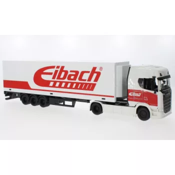   Burago - Bburago, Scania S730 Highline, weiss/rot, Eibach, 1:43