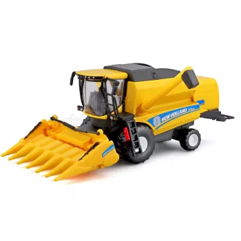   Burago - NEW HOLLAND MIETITREBBIA GOMMATA HARVESTER 2020 YELLOW GREY