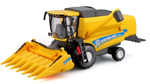 Burago - NEW HOLLAND MIETITREBBIA GOMMATA HARVESTER 2020 YELLOW GREY