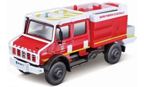 Burago - Bburago, Mercedes Unimog U5000, Marins Pompiers De Marseille, 1:50