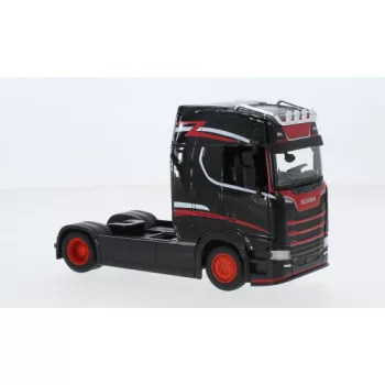 Burago - Scania S730 Highline, schwarz/rot, 1:43