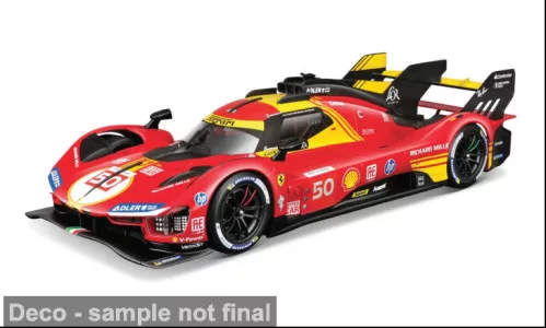 Burago - Ferrari 499P, rot/schwarz, 24h Le Mans, 2024, #50, 1:43
