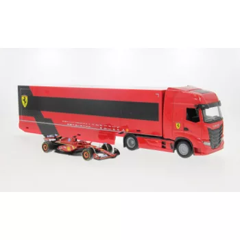 Burago -  Iveco S-Way 570 rot Formula 1 Ferrari #16