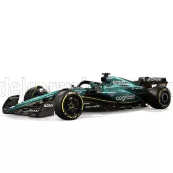   Burago - ASTON MARTIN F1  AMR23 TEAM ARAMCO COGNIZANT N 18 SEASON 2023 LANCE STROLL - WITH PILOT AND SHOWCASE GREEN