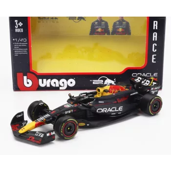   Burago - RED BULL F1  RB20 TEAM ORACLE RED BULL RACING N 1 WORLD CHAMPION SEASON 2024 MAX VERSTAPPEN BLUE YELLOW RED