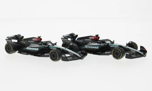 Burago - Mercedes 2er-Set: AMG Petronas F1 W15, 2024, 1:43
