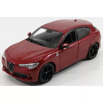   Burago - ALFA ROMEO STELVIO Q4 QUADRIFOGLIO V6 BITURBO 510hp 2017 ROSSO ALFA - RED