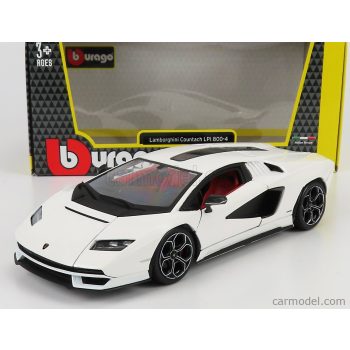   Burago - Lamborghini Countach Lp 800-4 2021 Bianco Siderale - White