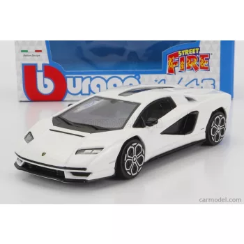   Burago - Lamborghini Countach Lp 800-4 2021 Bianco Siderale - White
