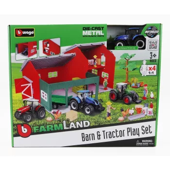   Burago - NEW HOLLAND SET FARM BARN & TRACTOR PLAY T7.315 TRACTOR 2009 BLUE
