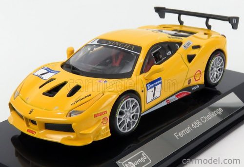 Burago - Ferrari 488 Challenge N 1 2016 Yellow