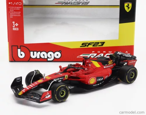 Burago - Ferrari F1 SF-23 Team Scuderia Ferrari #16 Charles Leclerc 4th Monza Italy GP 2023
