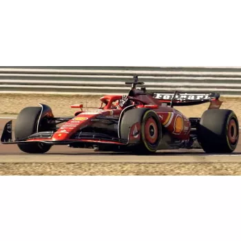   Burago - FERRARI F1  SF-24 TEAM SCUDERIA FERRARI N 16 WINNER MONACO GP MONTECARLO 2024 CHARLES LECLERC - WITH PILOT AND SHOWCASE RED BLACK