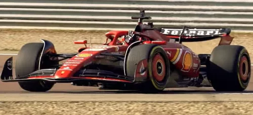 Burago - FERRARI F1  SF-24 TEAM SCUDERIA FERRARI N 16 WINNER MONACO GP MONTECARLO 2024 CHARLES LECLERC - WITH PILOT AND SHOWCASE RED BLACK