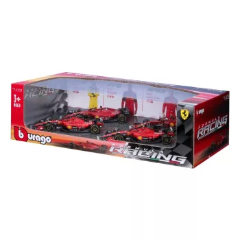   Burago - FERRARI SET F1 4X SF-23 TEAM SCUDERIA FERRARI N 16 SEASON 2023 CHARLES LECLERC - N 55 POLE POSITION 3rd MONZA ITALY GP 2023 CARLOS SAINZ - F1-75 N 16 2nd MONZA GP ITALY (POLE POSITION) 2022 CHARLES LECLERC - N 55 SEASON 2022 CARLOS SAINZ RED BLAC
