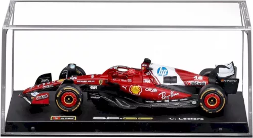 Burago - Ferrari SF-25 Scuderia Ferrari HP #16 C.Leclerc Formula 1 2025 - with pilot and showcase