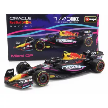   Burago - RED BULL F1  RB19 TEAM ORACLE RED BULL RACING N 11 2nd MIAMI GP 2023 SERGIO PEREZ MATT BLUE