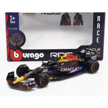   Burago - RED BULL F1  RB19 TEAM ORACLE RED BULL RACING N 1 WORLD CHAMPION WINNER AUSTIN USA GP 2023 MAX VERSTAPPEN MATT BLUE