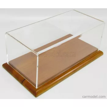   Cmc - Vetrina Display Box For Car 1/18 - Base Legno - Wood Lungh.Cm 29.0 X Largh.Cm 13.0 X Alt.Cm 12.8 (Altezza Interna Cm 10.0) Plexiglass Display - Wood