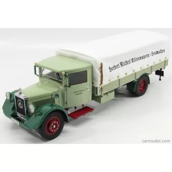   Cmc - Mercedes Benz Lo2750 Truck With Tarpaulin - Cassone Telonato 1933 Green
