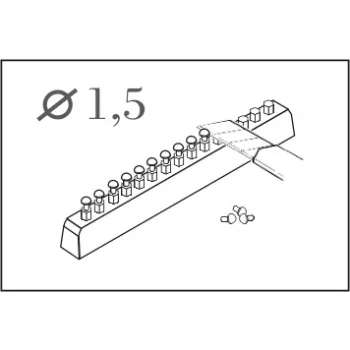   CMK - Hexagonale Schrauben Köpfe 1,5 mm 60 St. mit 0,9 mm Bohrer