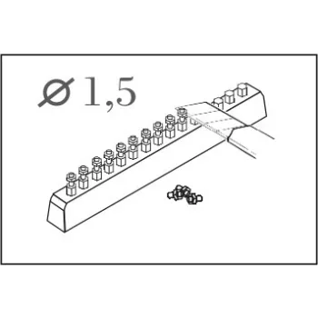 CMK - Schrauben mit Muttern, 1,5 mm Mit Bohrer