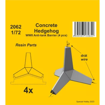   CMK - 1/72 Concrete Hedgehog - WWII Anti-tank Barrier (4 pcs.)