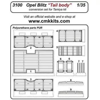 CMK - Opel Blitz Tall Body für Tamiya Bausatz
