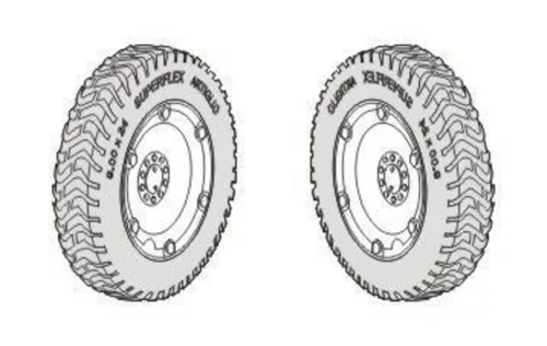 CMK - Autoblinda AB.43/Pz.Sp.Wg.AB.203 (i) spare wheels set for Italeri kit