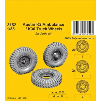   CMK - 1/35 Austin K2 Ambulance / K30 Truck Wheels / for Airfix kits