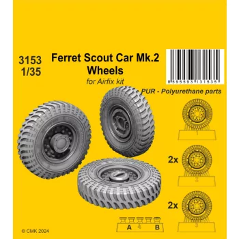 CMK - 1/35 Ferret Scout Car Mk.2 Wheels / for Airfix kits