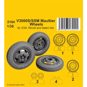 CMK - 1/35 V3000S/SSM Maultier Wheels / for ICM kits